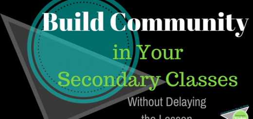 build community in your secondary classroom